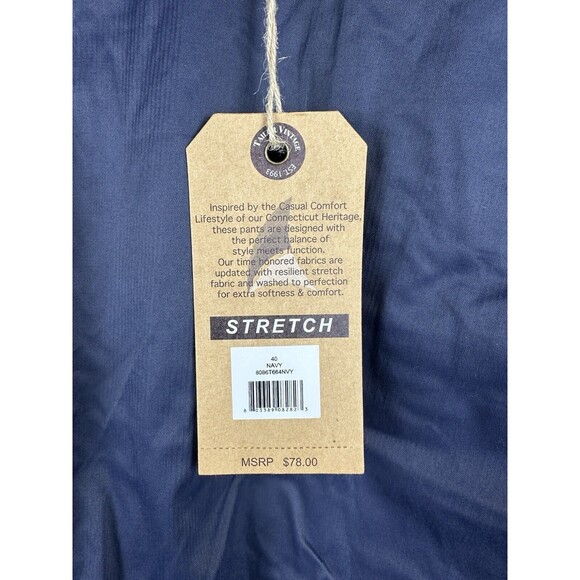 Tailor Vintage‎ Greenwich Slim Fit Shorts Mens 40 Navy Blue Cotton Blend $78 - Picture 5 of 8